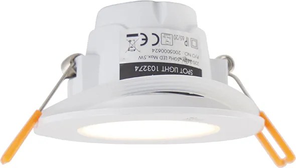 Set de 6 spoturi încastrate albe, inclusiv LED, cu 3 trepte de intensitate luminoasă, IP65 - Blanca