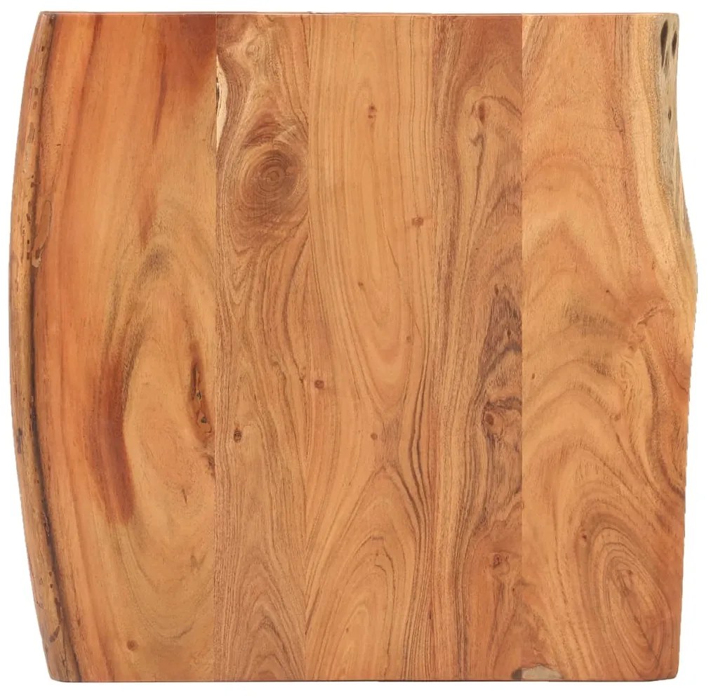 Masa de bistro, muchii naturale, 60x60x75 cm, lemn masiv acacia 1, 60 x 60 x 75 cm, lemn de acacia cu margini organice