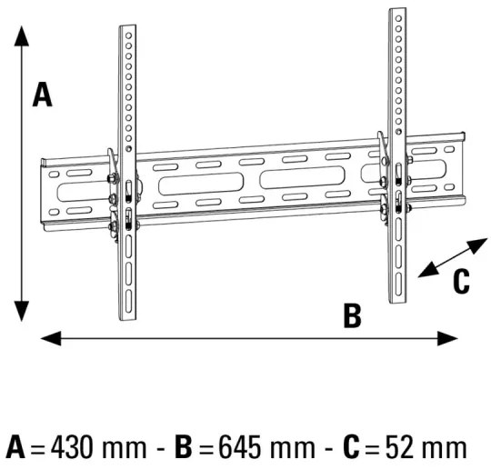 Suport înclinabil de perete pentru televizor 32-75“ negru Hama