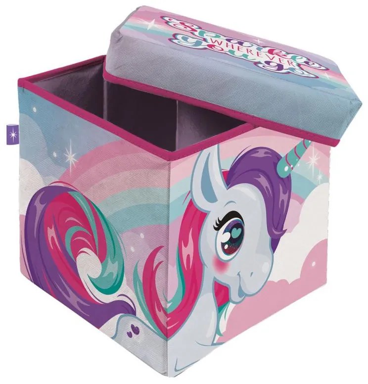 Unicorn Sparkle depozitare jucării 30×30×30 cm