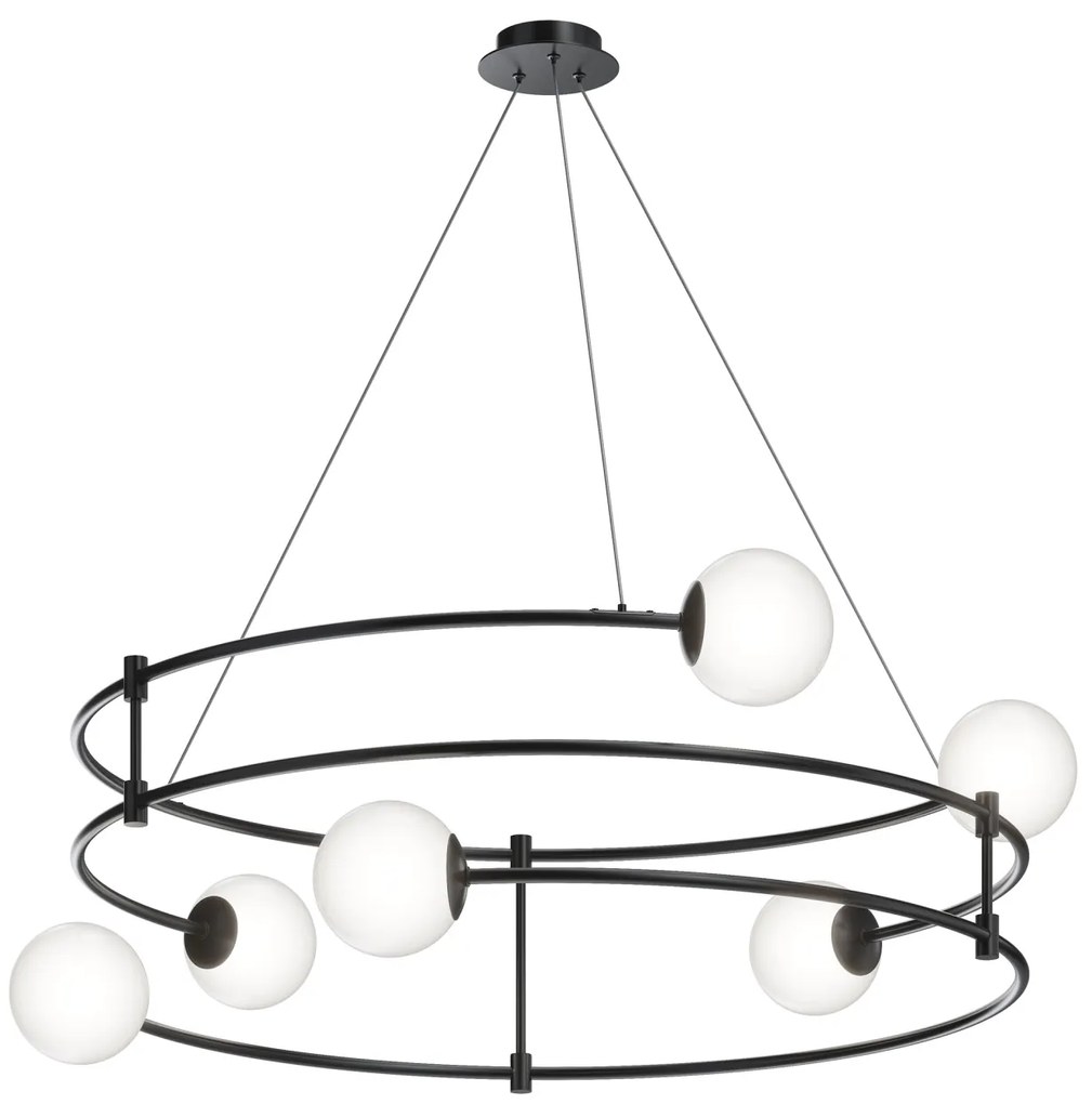 Lustra design ultramodern minimalist Balance 6L negru
