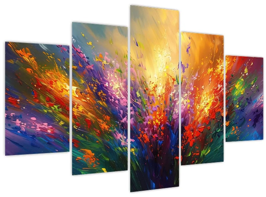 Tablou - Abstracție de flori (150x105 cm)