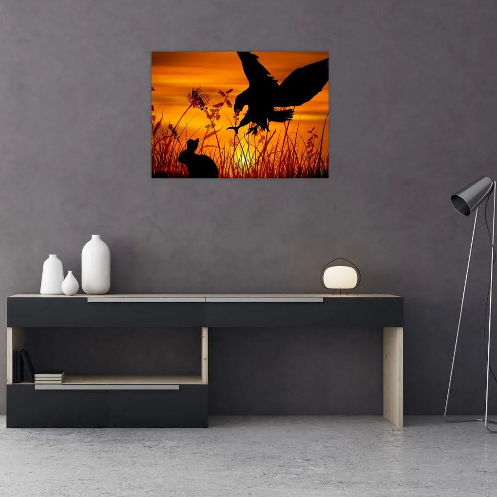 Tablou cu silueta prădătorului (70x50 cm)