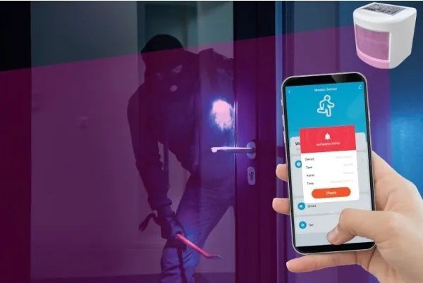 Senzor inteligent de mișcare 3xAAA Wi-Fi Tuya