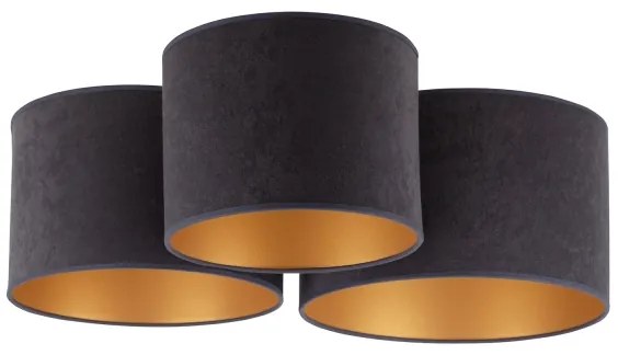 Duolla - Plafonieră ROLLER TRIO 3xE27/60W/230V antracit