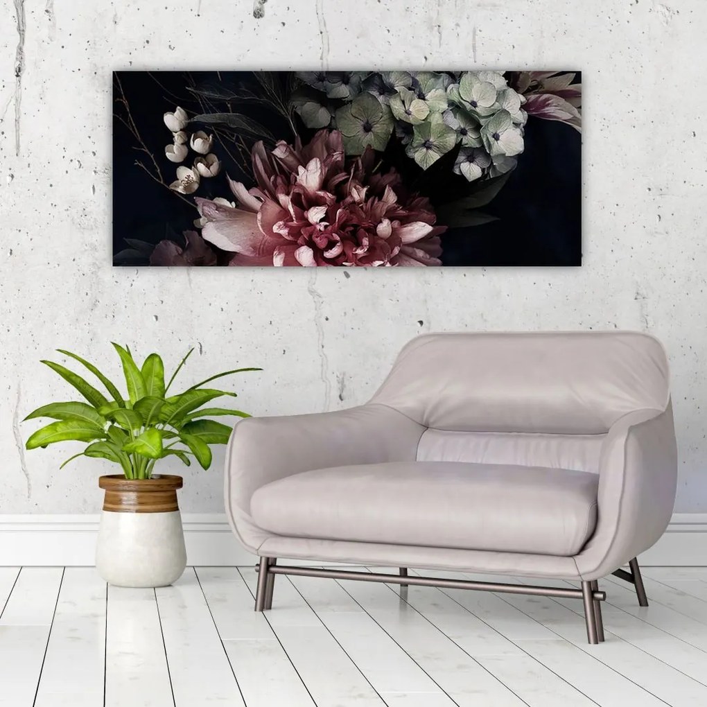 Tablou cu buchet (120x50 cm)