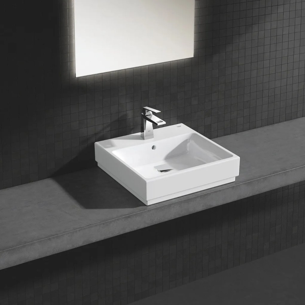 Lavoar Grohe Cube Ceramic 50, montare pe blat Pure Guard, alpine white - 3947800H