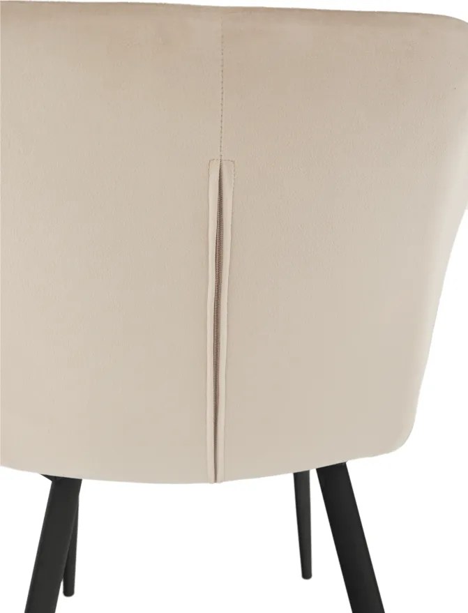 Scaun, material bej / picioare negre, ODOVEL
