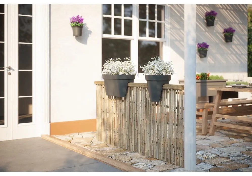 Jardinieră pentru balustradă din plastic reciclat de agățat / de perete 60 cm Capri – Artevasi