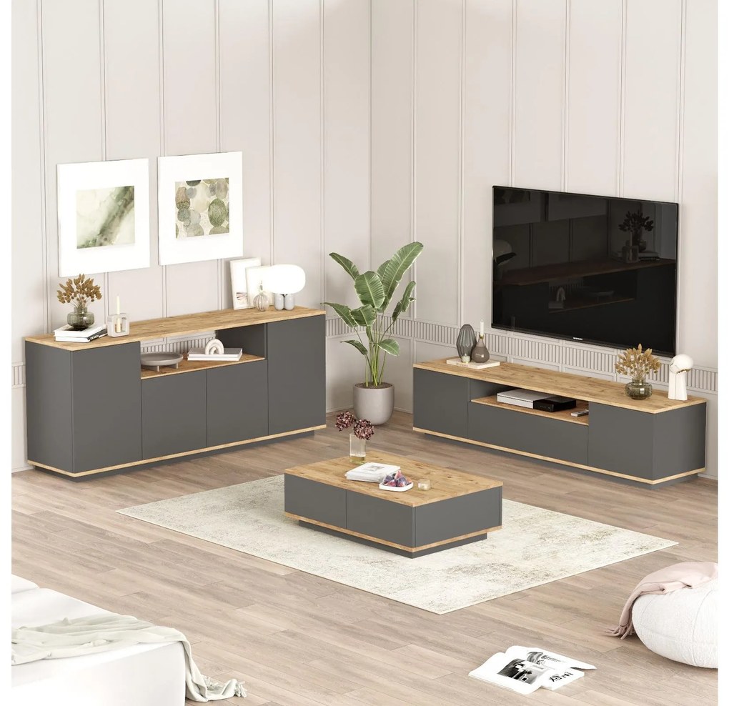 Mobilier living France 18 (Pin atlantic + antracit) . 1102146