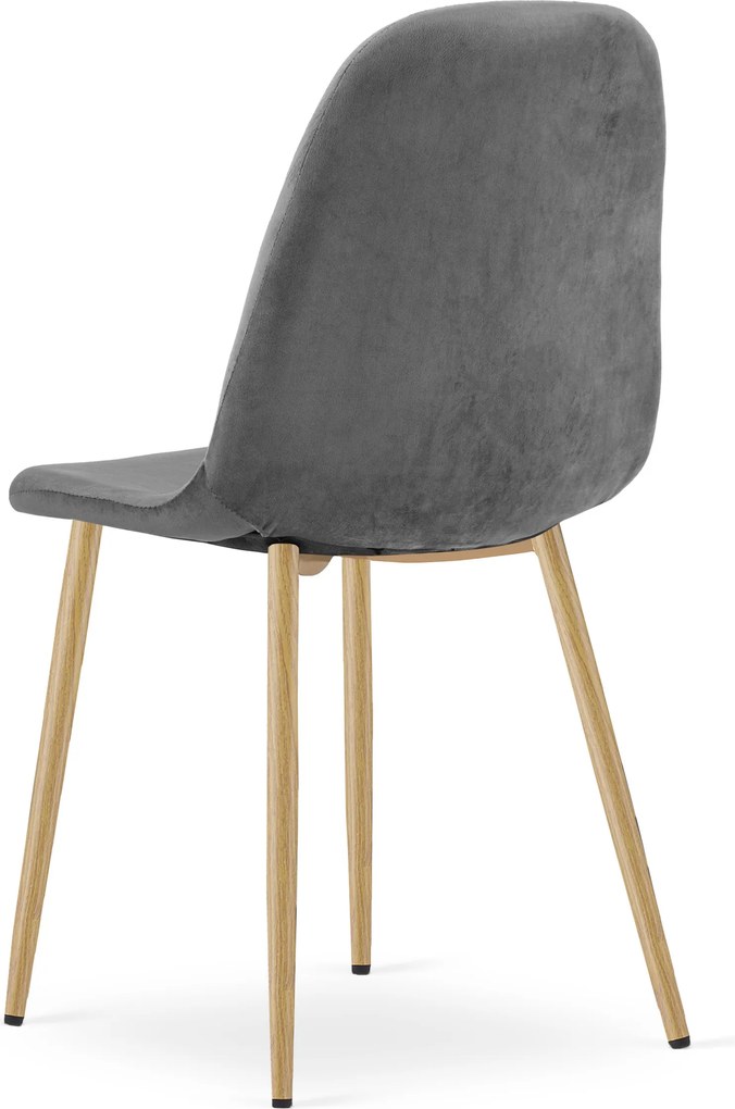 Scaun de masa PADVA VELVET, gri inchis