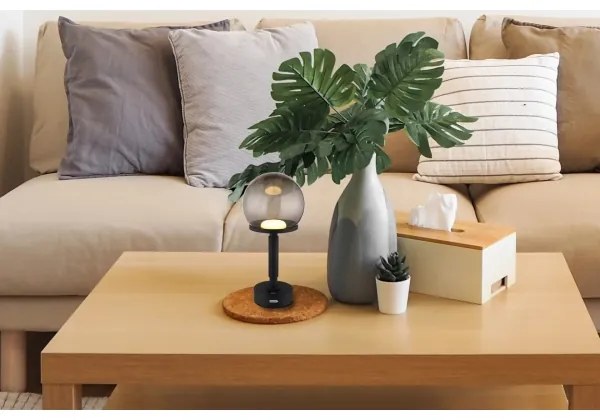 Lampă LED tactilă reîncărcabilă de masă Globo 21034S HAKU LED/2,5W/5V 2700/4000/6500K black