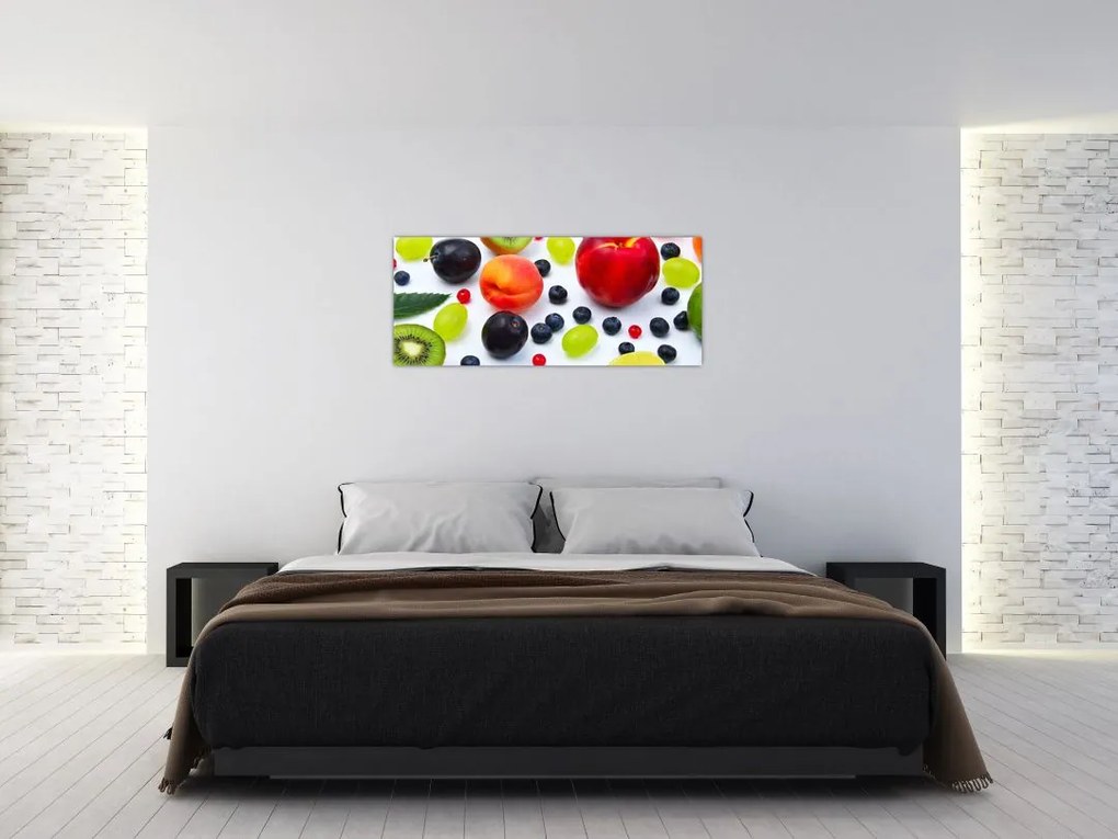 Tablou - fructe cu picături de apă (120x50 cm)