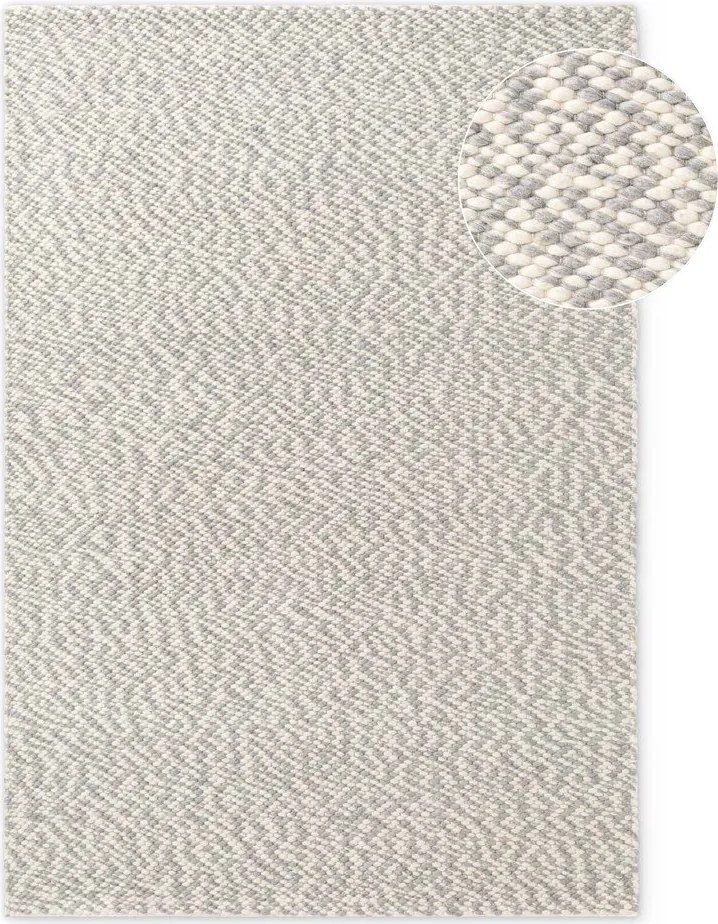 Covor gri deschis/crem țesut manual din lână 160x230 cm Lyon Beans – Elle Decoration