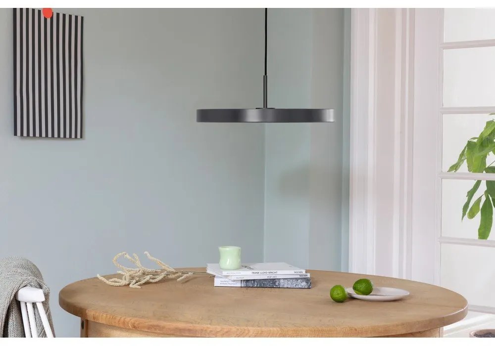 Lustră gri antracit LED cu abajur din metal ø 43 cm Asteria Medium – UMAGE