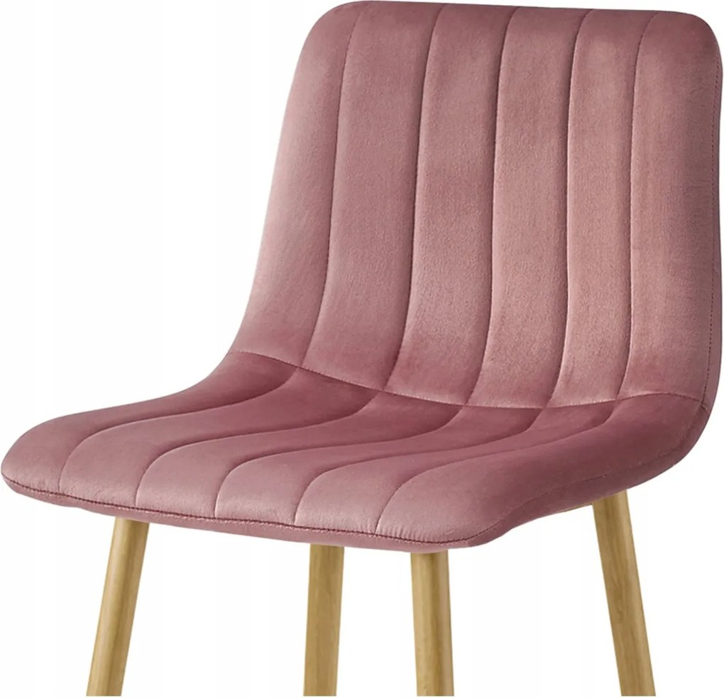 Scaun de bar POZZA VELVET, roz