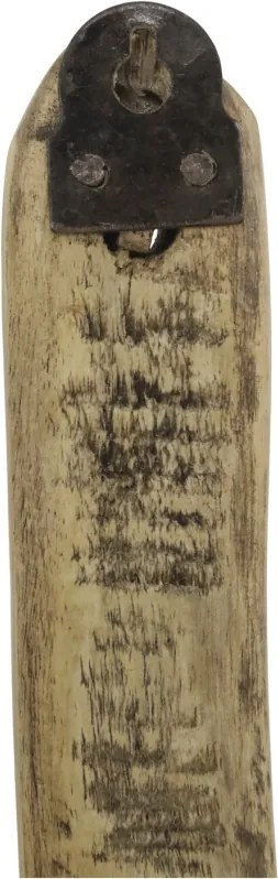 Suport de lumanare, din lemn reciclat, de perete, H37cm, Grimaud