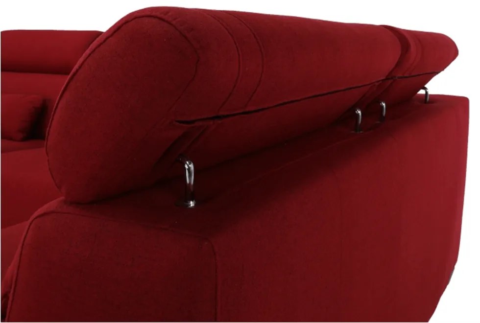 Colţar tapiţat, material textil vişiniu, model dreapta, CAILA