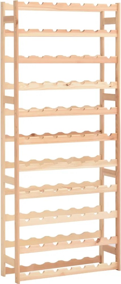 vidaXL Suport pentru sticle de vin, 77 sticle, lemn de pin