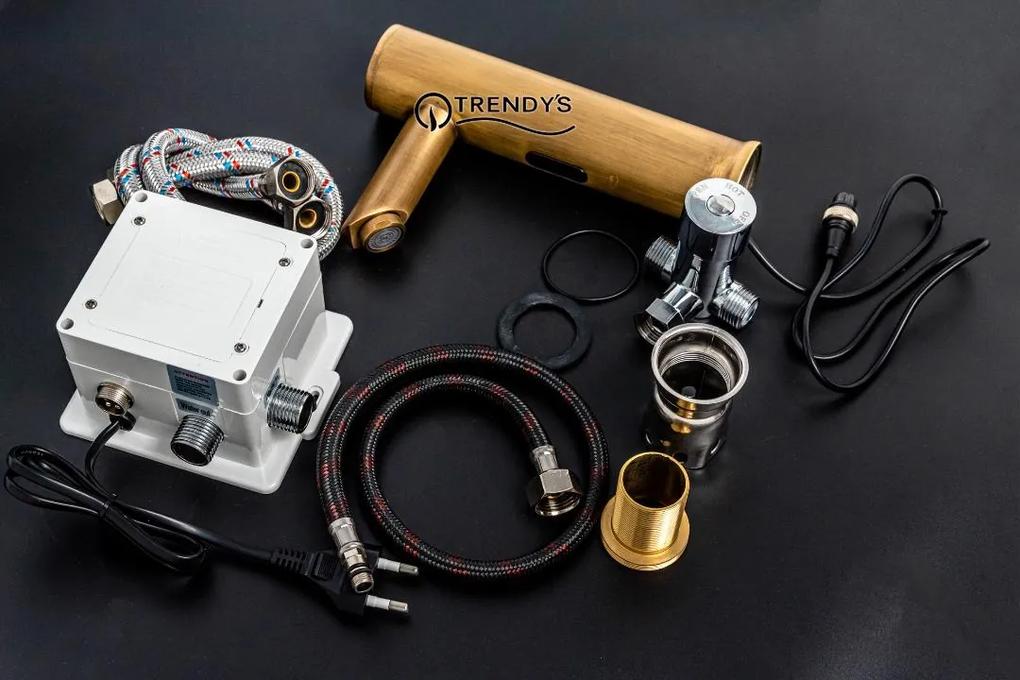 Baterie lavoar cu senzor fara mixer bronz antichizat TRENDY S