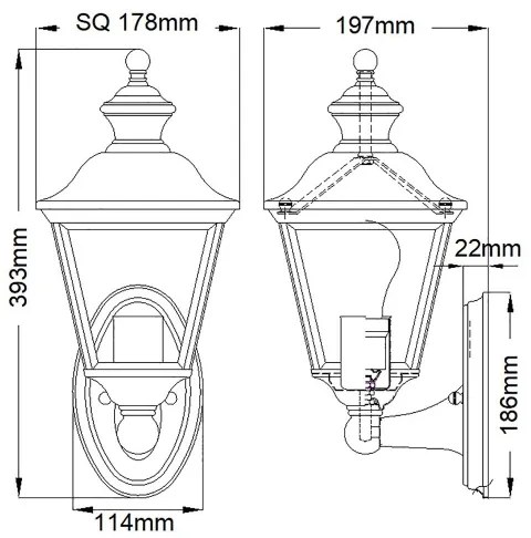 Aplică de exterior BAY SHORE 1xE27/60W/230V IP44 Kichler