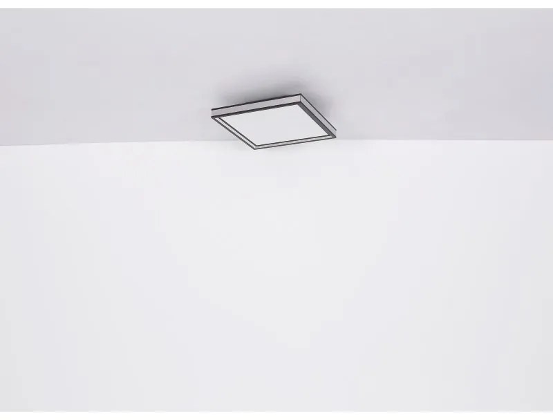 Plafoniera LED cu telefomanda, dimabila design modern Jessy negru mat 45x45cm