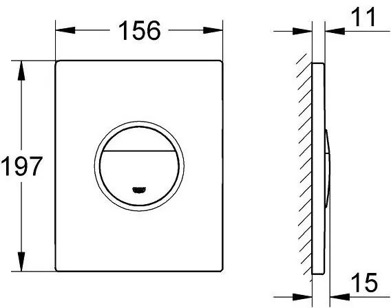 Grohe Nova Cosmopolitan Clapeta de actionare WC, crom mat