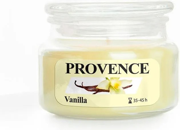 Provence Lumânare în borcan cu capac VANILIE, 200 g