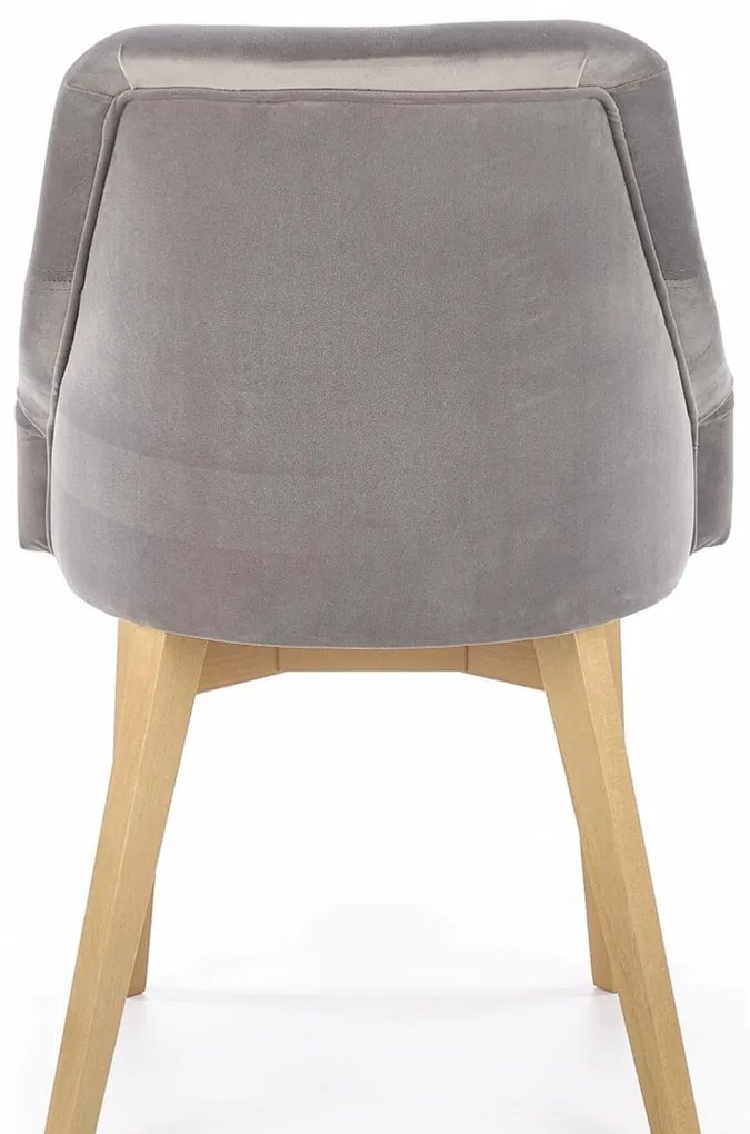 Scaun Toledo 2 velvet gri/stejar miere Solo 265