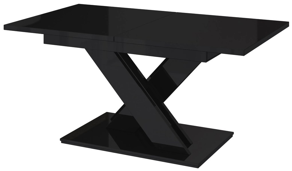 Masă de sufragerie Barax (negru lucios) (pentru 6 până la 8 persoane). 1055164