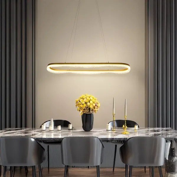 Candelabru LED suspendat pe cablu LED/45W/230V, auriu