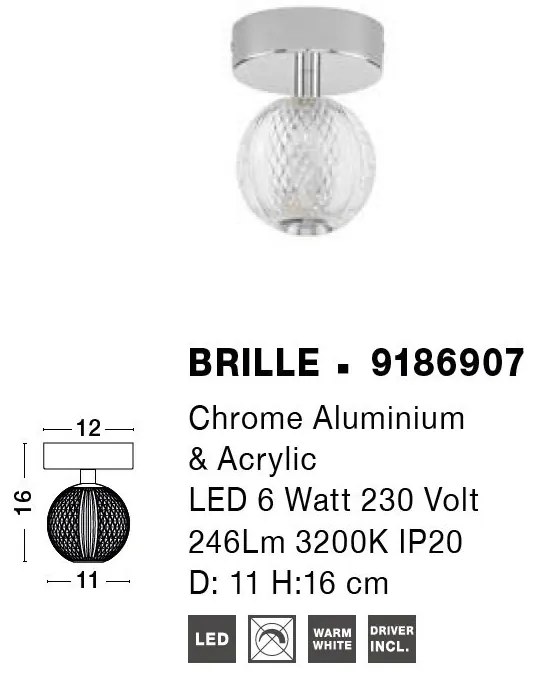 Plafoniera LED design decorativ BRILLANTE