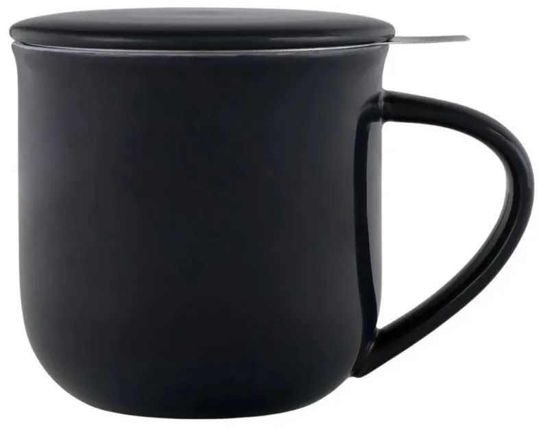 Cana pentru ceai cu infuzor si capac Viva Scandinavia MINIMA EVA V81445, 380 ml, Portelan, Albastru inchis