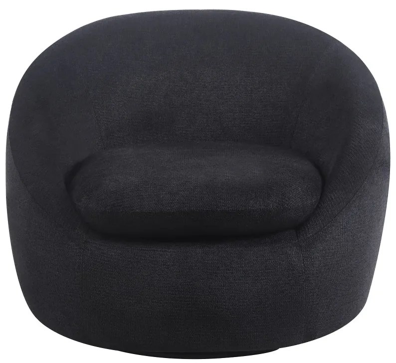 Fotoliu Rotativ – Fotoliu Modern și Confortabil pentru Living, Material Textil, Negru
