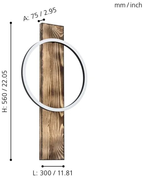 Eglo 99353 - Aplică perete LED BOYAL LED/12W/230V