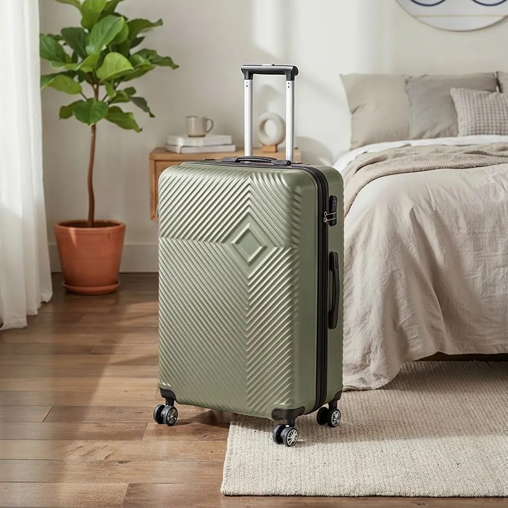 TraveLux Pro valiză mare cu capac dur 76x50x29 cm verde măslin