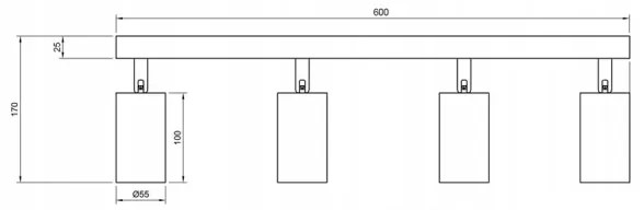 Spot 4xGU10/35W/230V alb