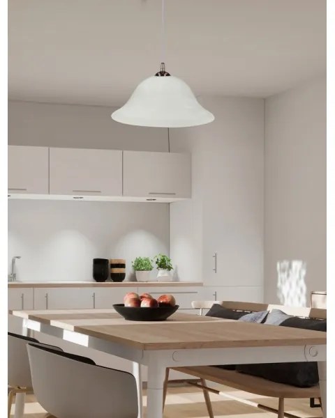 Lustră pe cablu VERA 1xE27/60W/230V cupru/alb