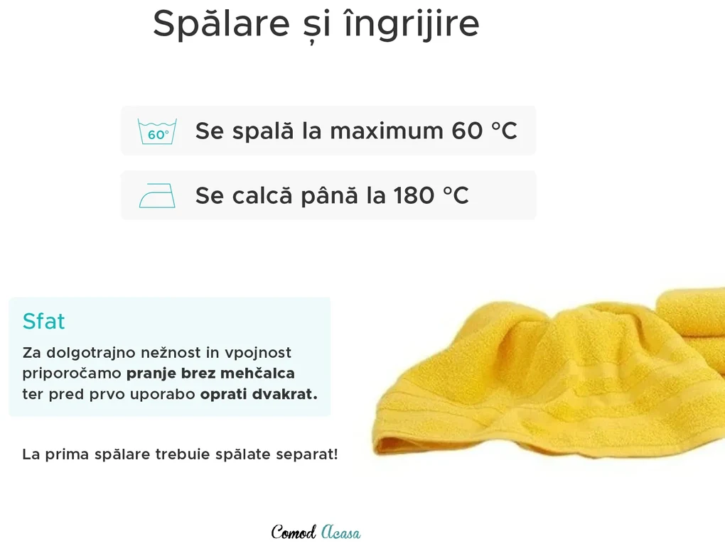 Prosop LINEA 50x100 cm albastru inchis, 100% bumbac