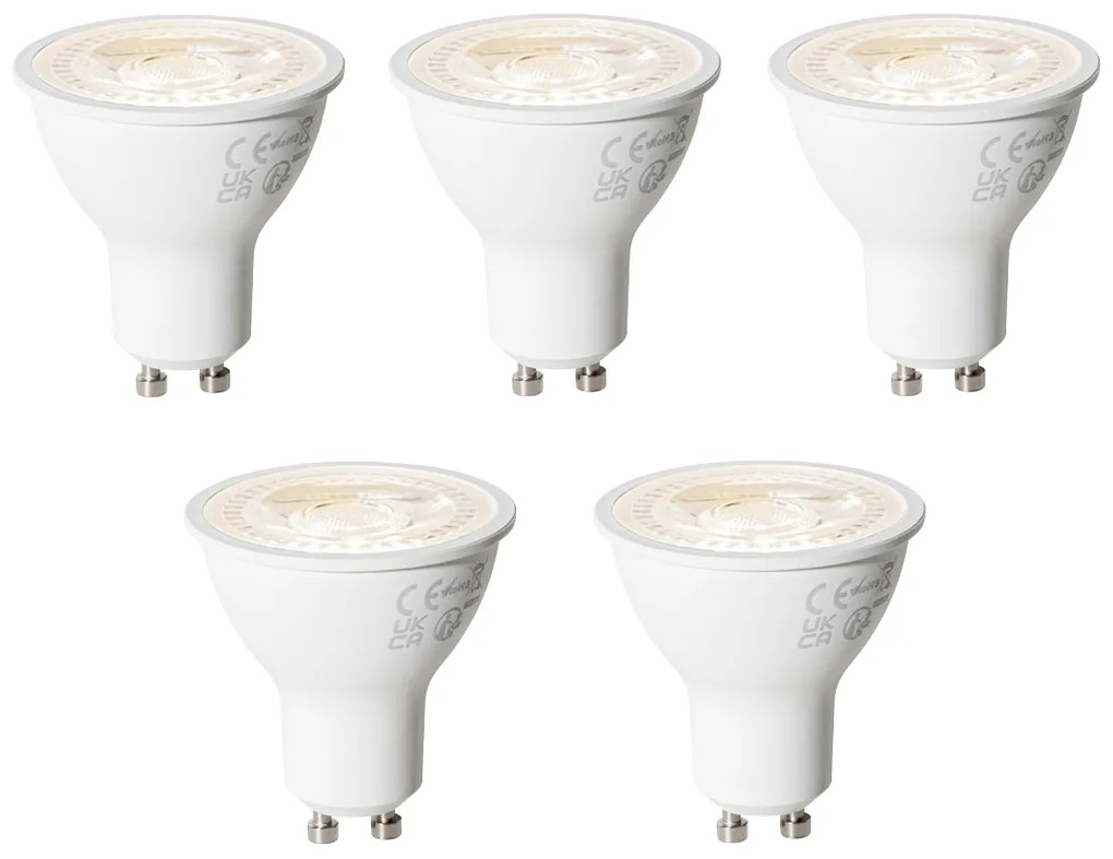 Set 5 Becuri LED GU10 Estompabile 6W 450 lm 3000K