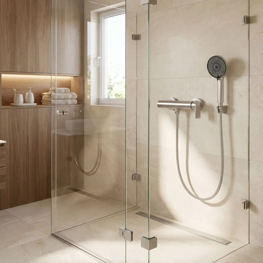 Baterie de duș Rea Hunter Brushed Nickel