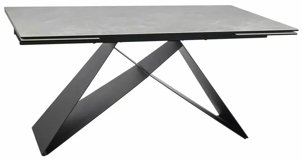 Masa extensibila Westin Ceramic DIAMOND crem/negru mat L160-240 cm
