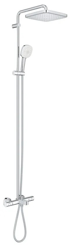 Coloana de dus cu termostat Grohe Tempesta 250 Cube finisaj crom lucios