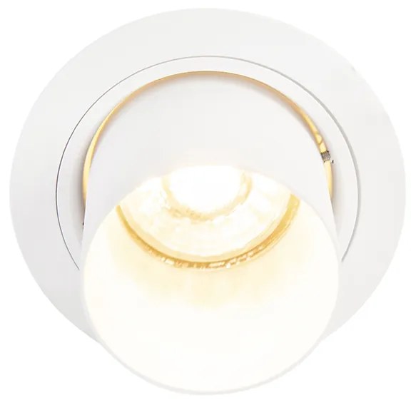 Spotlight modern îngropat rotund alb orientabil - Installa