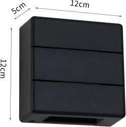 Brilagi - Aplica LED de exterior DOUBLERAY LINE, 6W/230V, negru, IP54