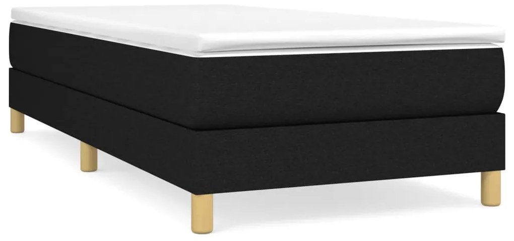 3120584 vidaXL Cadru de pat box spring, negru, 90x200 cm, textil