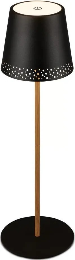 Brilo - Lampă de birou LED KIKI, reîncărcabilă, cu control tactil, LED/2,6W/5V, IP44, 2600 mAh, negru