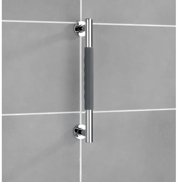 WENKO 23284100-Mâner SECURA 40,5x9 cm inox/antracit/crom lucios