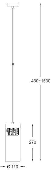 Lustră pe cablu Zuma Line P0389-01D-0FD2 GEM 1xG9/28W/230V alamă