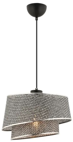 Lustră pe cablu BARETTE 1xE27/60W/230V gri/crom lucios